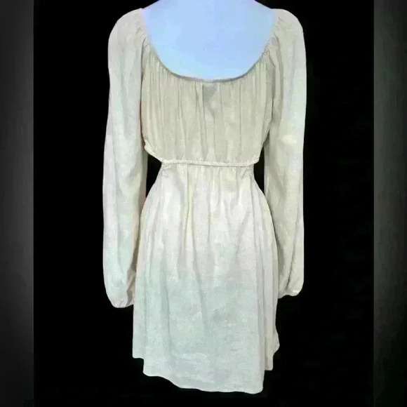 Wild Fable Tan Cut Out off the shoulder DRESS NEVER WORN TAN CREAM L - Picture 2 of 4